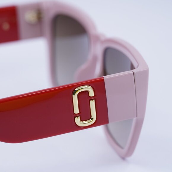 Marc Jacobs MARC 646/S 0C48 HA Sunglasses Pink/Red Square Frame, Brown Lenses - Picture 5 of 10